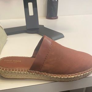 Cole Haan Cloudfeel Espadrille Slide Cherry Mahogany Nutmeg Shoe